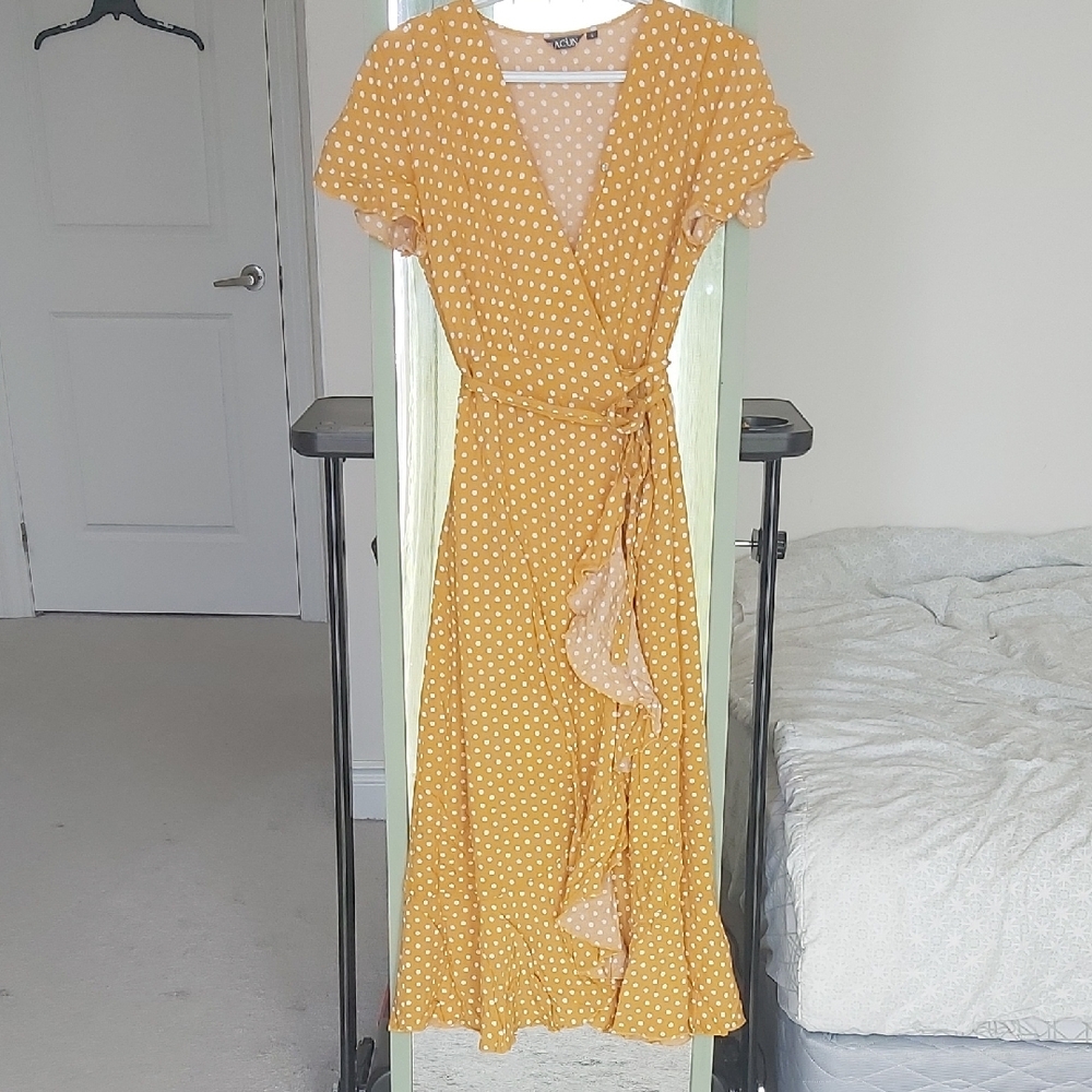 Orange Wrap Sundress